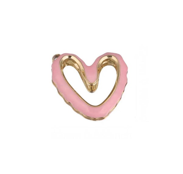 Stainless steel bedel hart roze