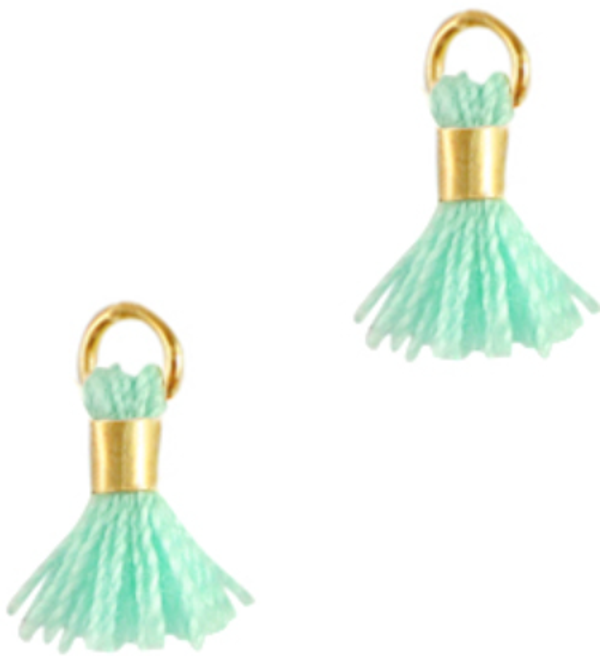 kwastje 0,7 cm caribbean blue-Gold