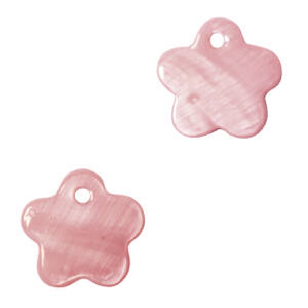 Schelp hanger flower vintage pink
