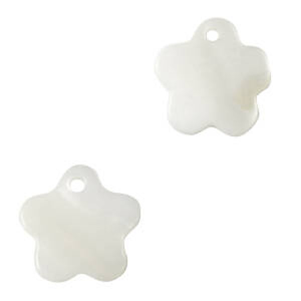Schelp hanger flower white