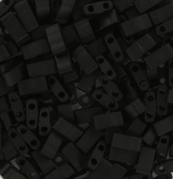 Miyuki half tila 5x2,3mm Opaque matte black