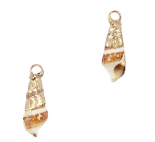 Schelp hanger special Light Brown - Gold