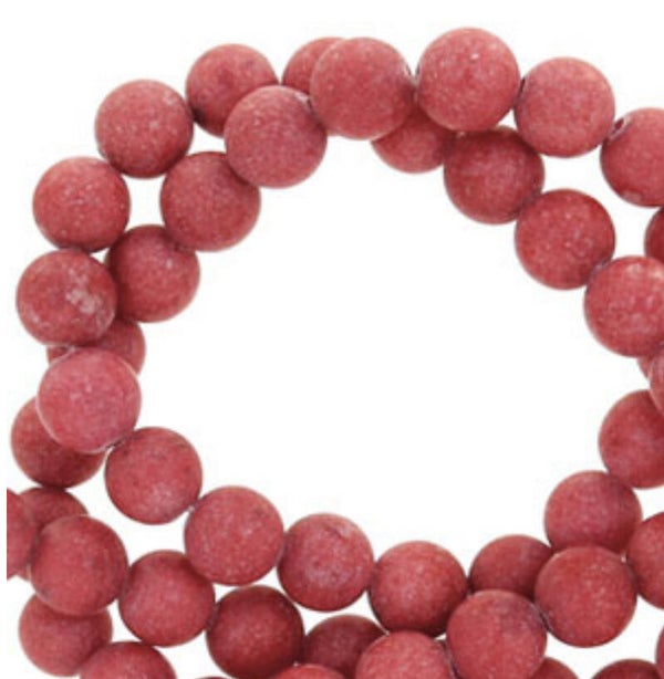 4mm mountain jade mat port Red