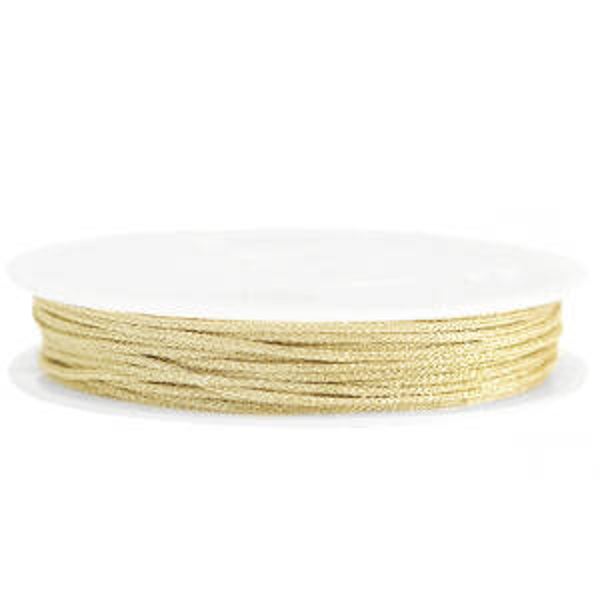 Gevlochten macramé draad 1mm Light gold
