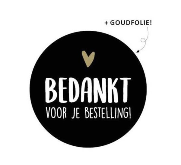 Sticker bedankt voor je bestelling 40mm