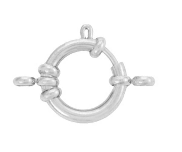 Stainless steel boeislot zilver 14mm