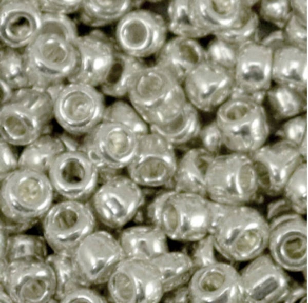 Rocailles Metallic Warm silver 4mm