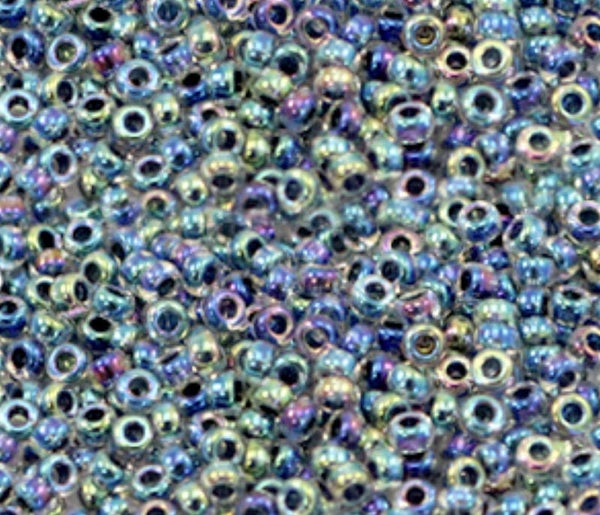 Miyuki rocailles 11/0 2mm noir lined crystal