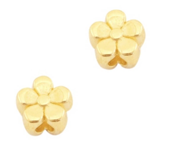 DQ metaal kraal bloem 4mm