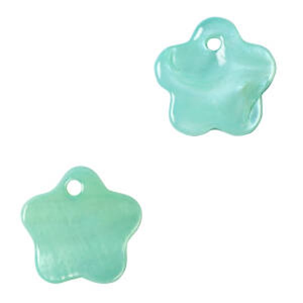 Schelp hanger flower neo mint green