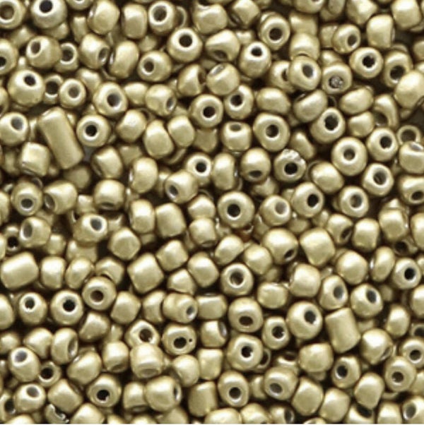 Rocailles 2mm Mustard gold metallic