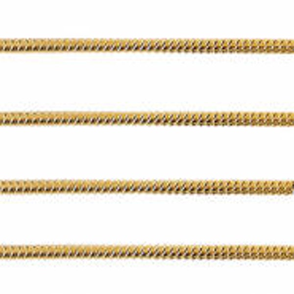 Stainless steel  (RVS) Jasseron Snake  1.6mm Goud.