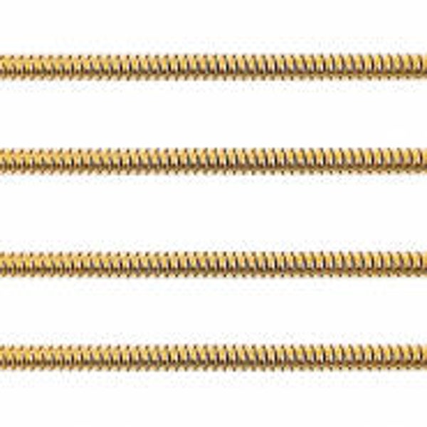 Stainless steel  (RVS)  Jasseron snake  2.5mm Goud