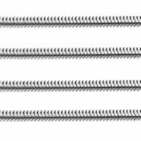 Stainless steel  (RVS)  Jasseron Snake  3.2mm Zilver