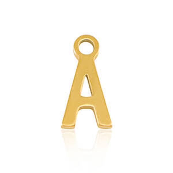 Stainless steel bedels Initial Gold