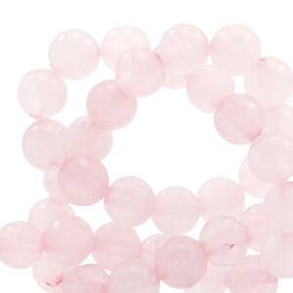 Natuursteen kralen kwarts 6mm Light princess pink opal