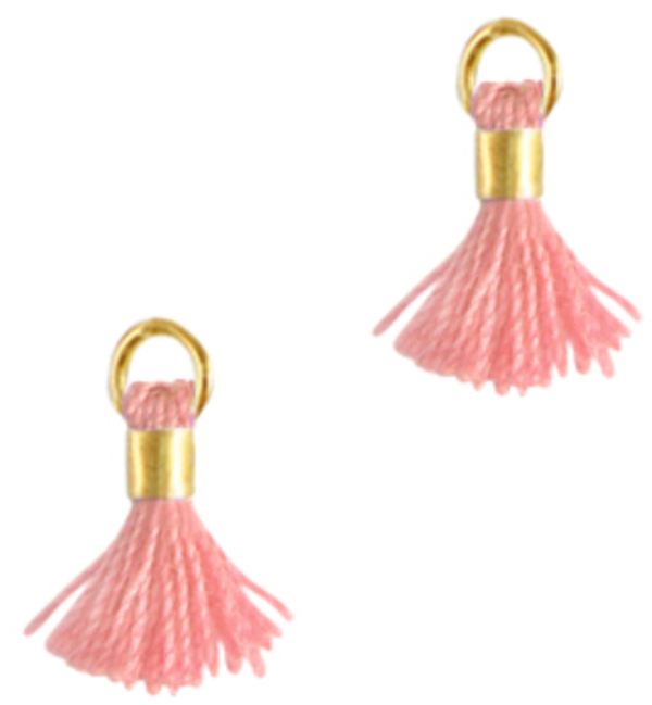 kwastje 0,7 cm carnation pink-Gold