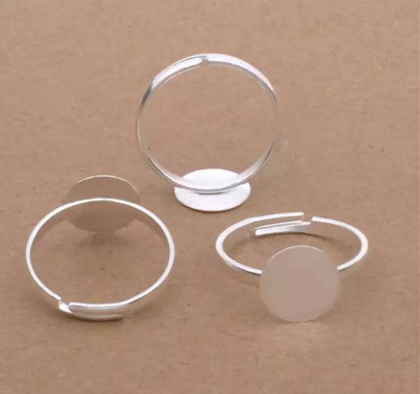 Ring metaal zilver  verstelbaar 