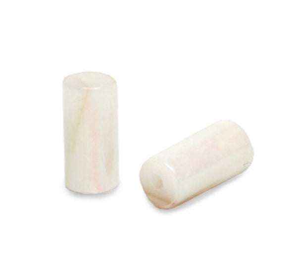 Schelp kralen tube cream beige top shine coating 