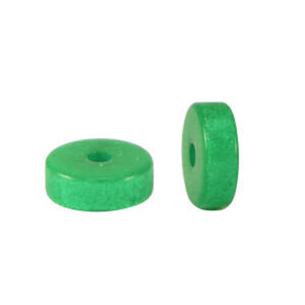 Polaris kralen disc 4mm lucido emerald green