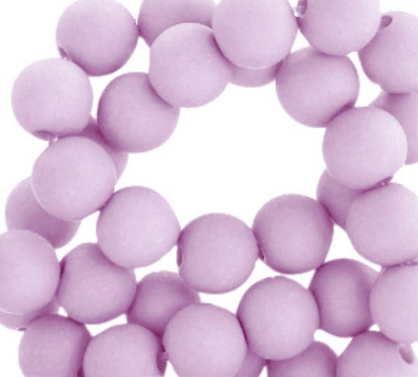 6mm Acryl kralen Orchid bloom lilac