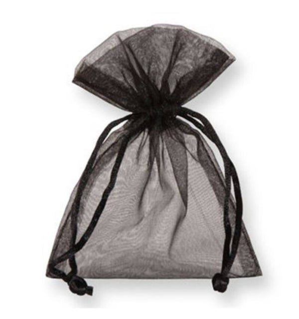 Organza zakje 7x9cm Zwart