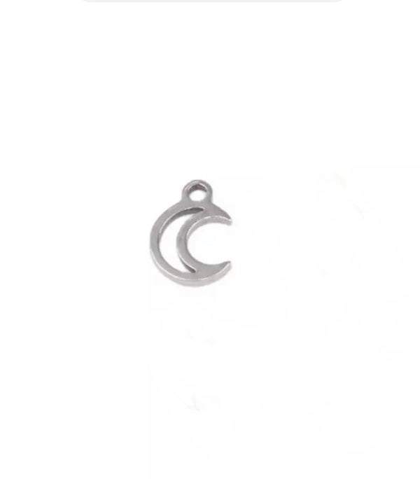 Stainless steel bedel cut out moon Goud