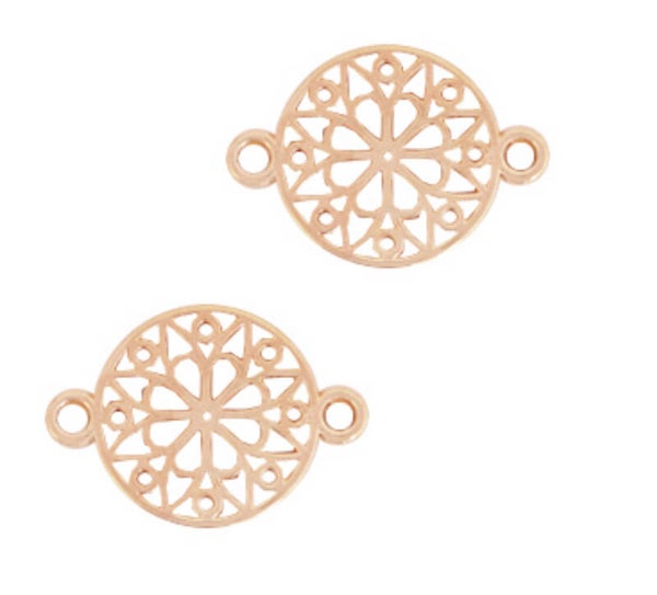 DQ tussenstuk Rosè Goud 15mm