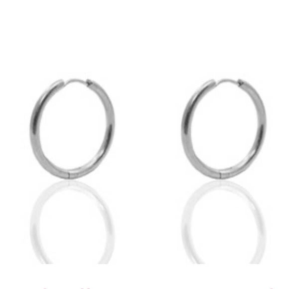 Oorringen 15mm stainless steel (rvs)