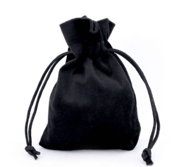 Velvet Sieradenzakje 9x12cm Black