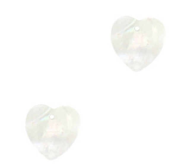 Schelp hanger heart white