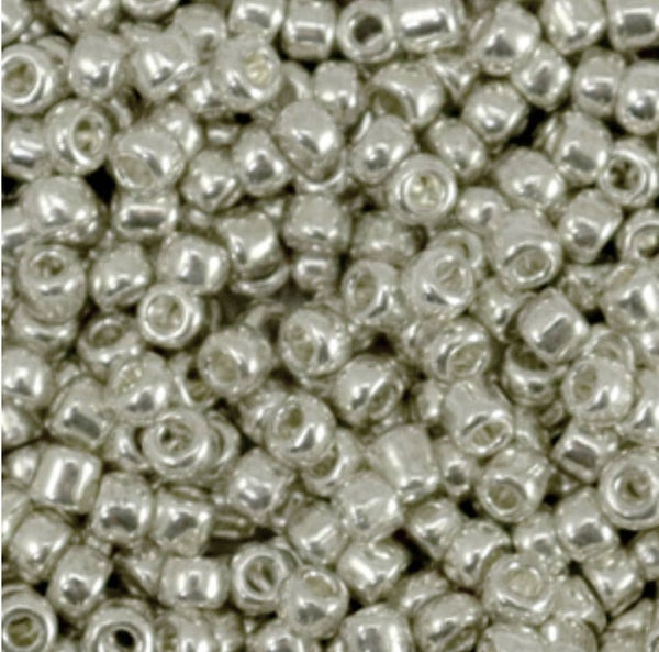 Rocailles Metallic shine Warm Silver 3mm