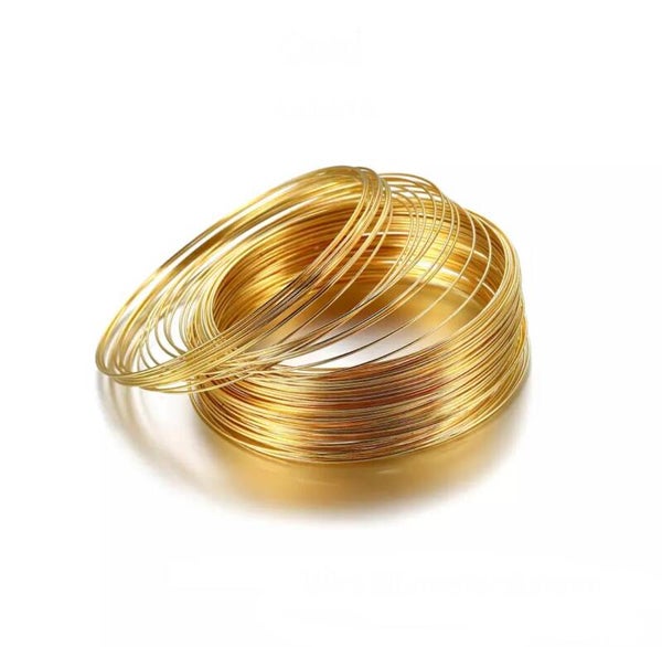 Memory wire steel goud