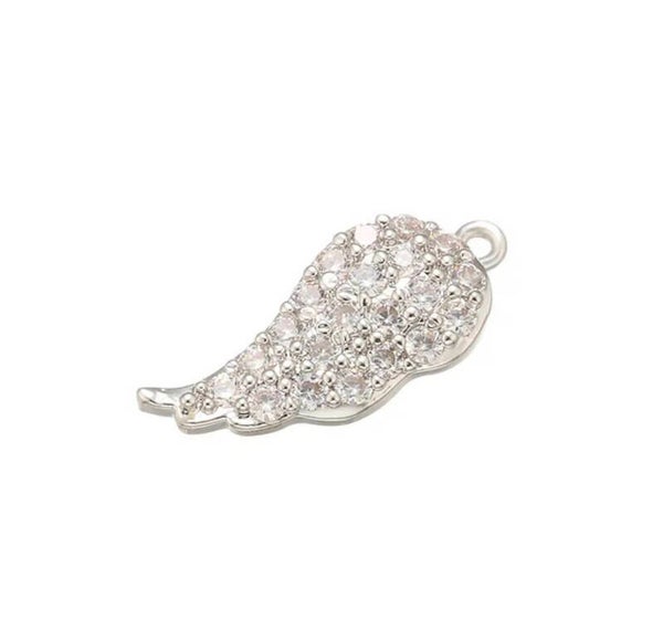 Zirkonia bedel angel wings Zilver