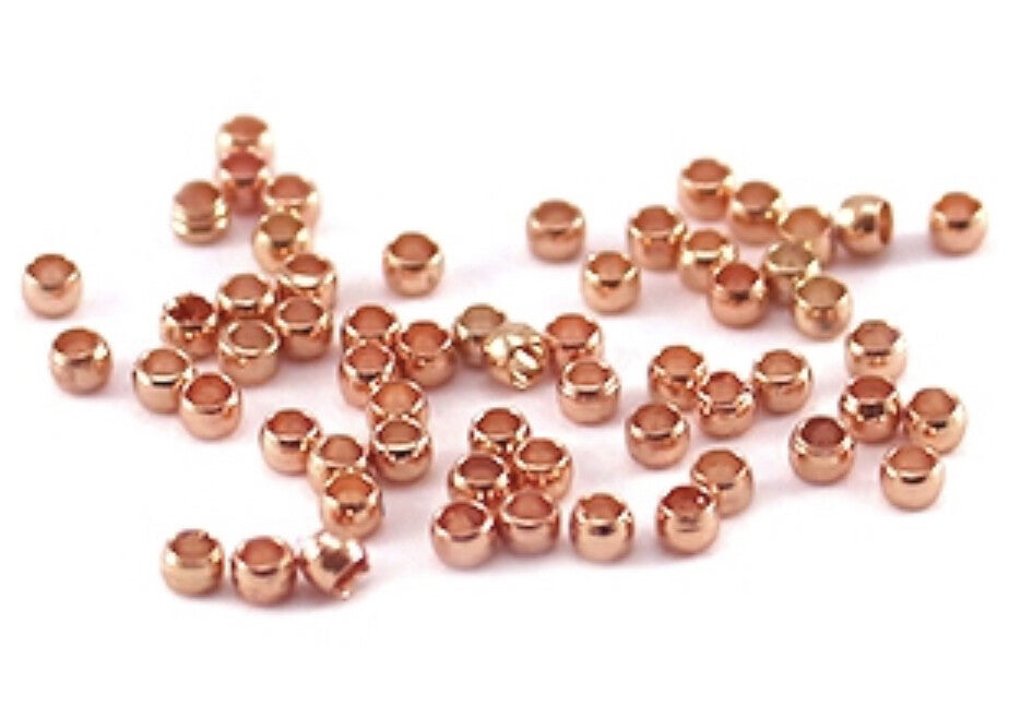 DQ knijpkralen 2mm Rosé goud