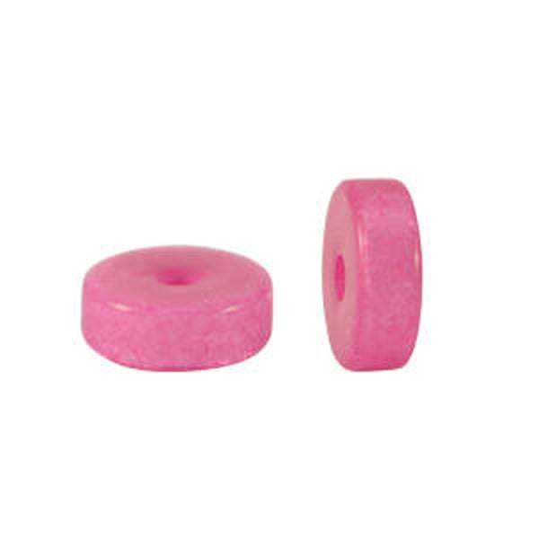 Polaris kralen disc 4mm lucido spring azalea pink