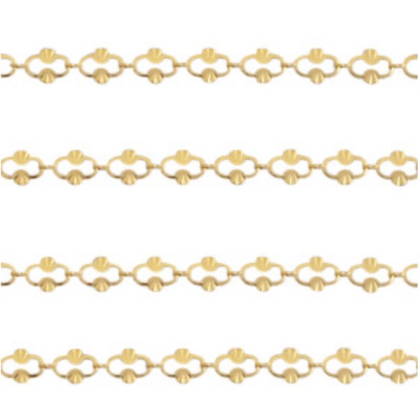 Stainless steel jasseron schakel Goud