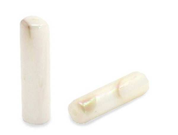 Schelp kralen Tube cream beige AB coating 