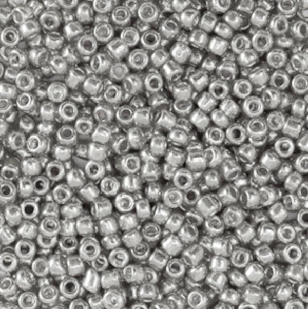 Rocailles metallic shine Silver 2mm
