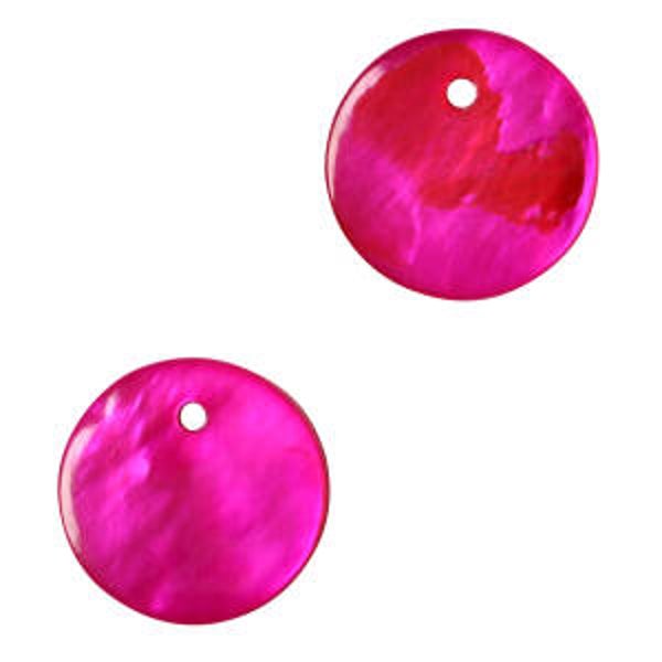 Schelp hanger special 8mm Magenta pink