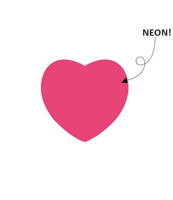 Sticker hart neon roze