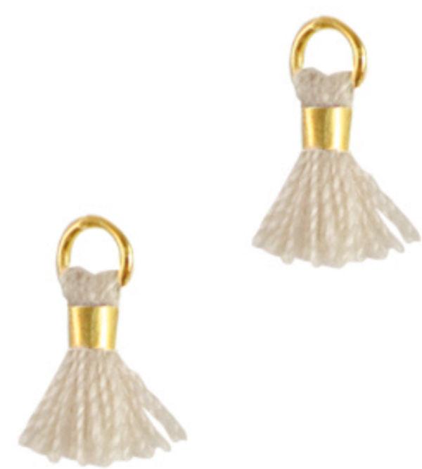 kwastje 0,7 cm nude brown  -Gold
