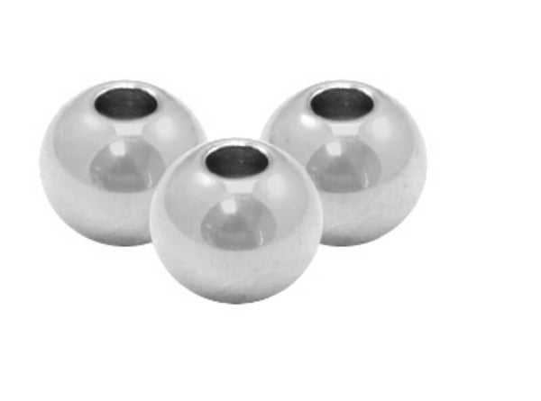 Stainless steel kralen 6mm zilver