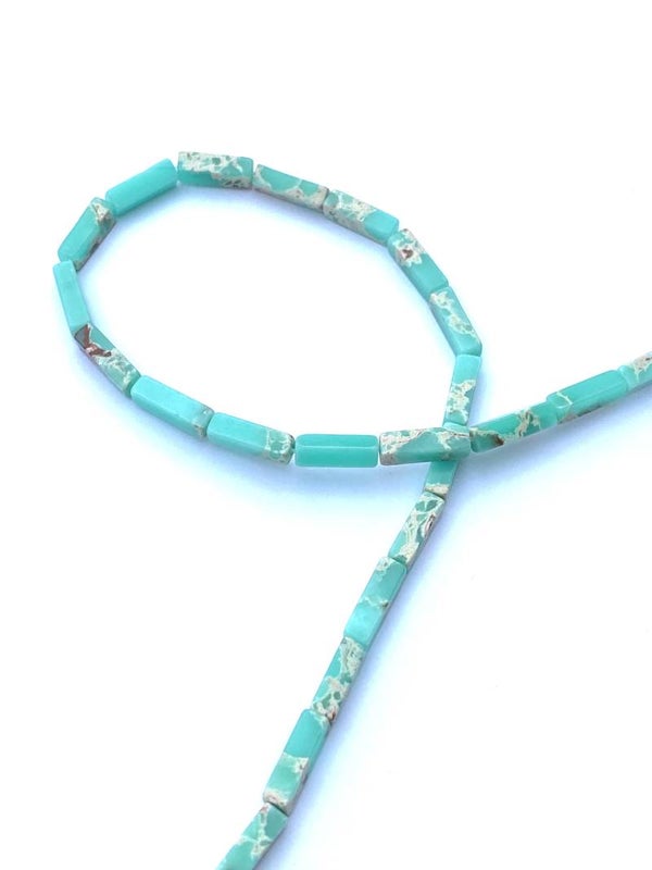 Natuursteen kralen cubes ocean green