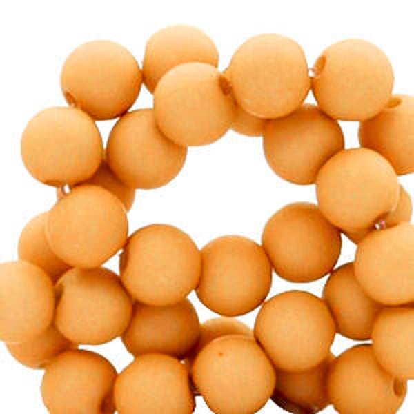 6mm Acrylkralen matt Apricot Orange