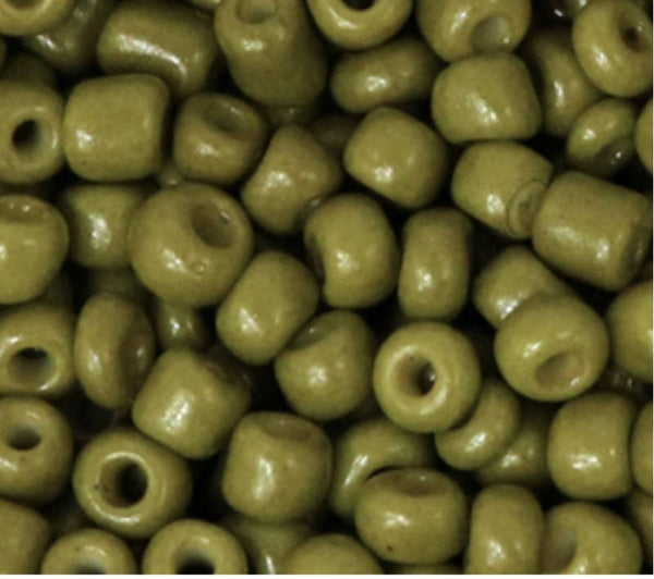 Rocailles 6/0 4mm olive green 