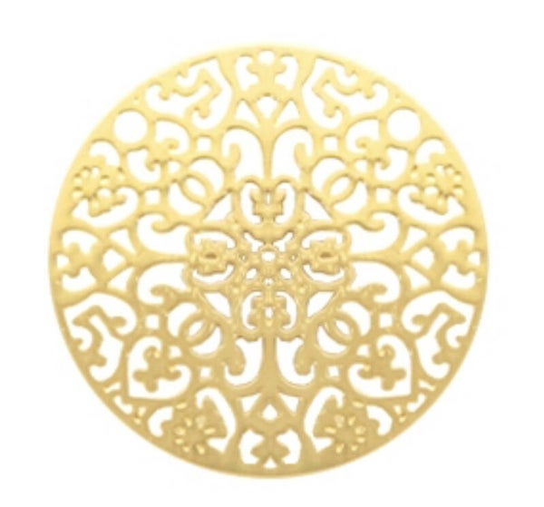 Bohemian tussenstuk rond 23mm Goud