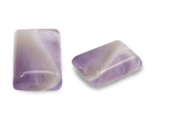 Half edelsteen rechthoek Amethyst purple