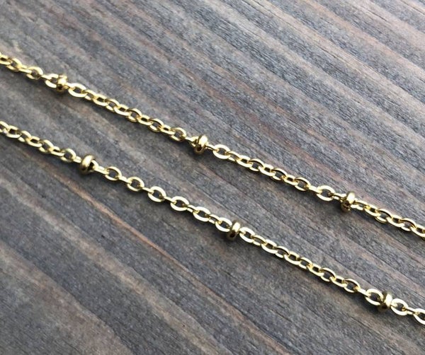 Stainless steel jasseron bolletjes goud 2mm