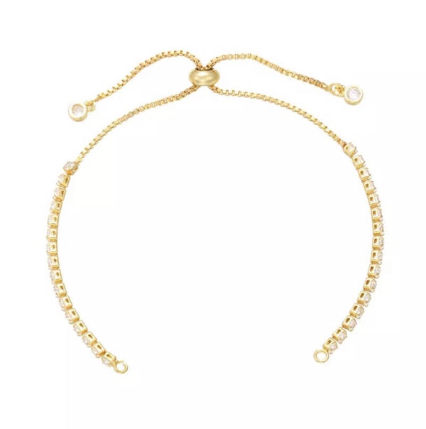 Armbandje voor tussenstuk met zirkonia Goud